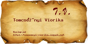 Tomcsányi Viorika névjegykártya